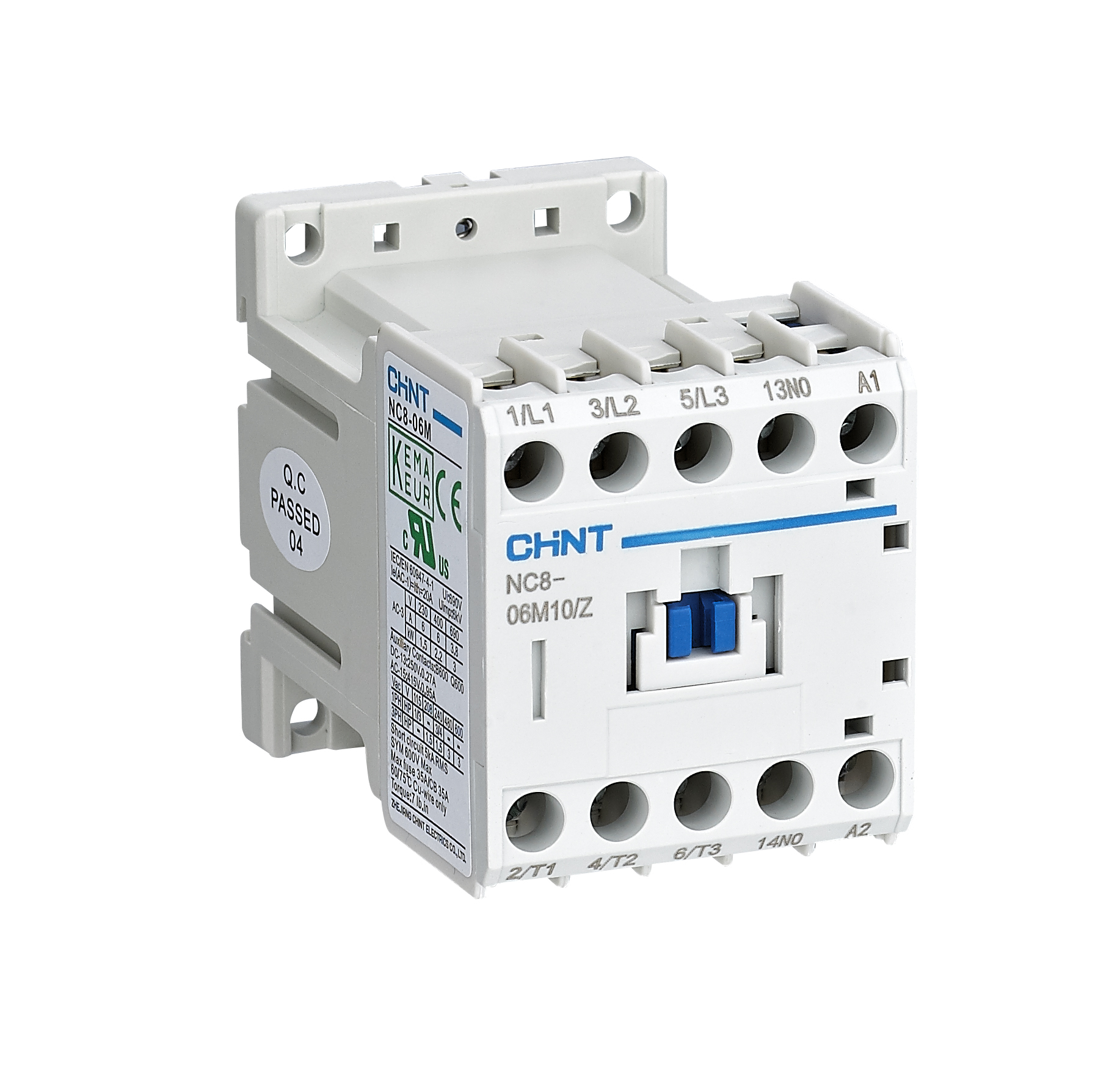 Contacteurs NC8 de 9A jusqu'à 2650A - 50/60Hz 